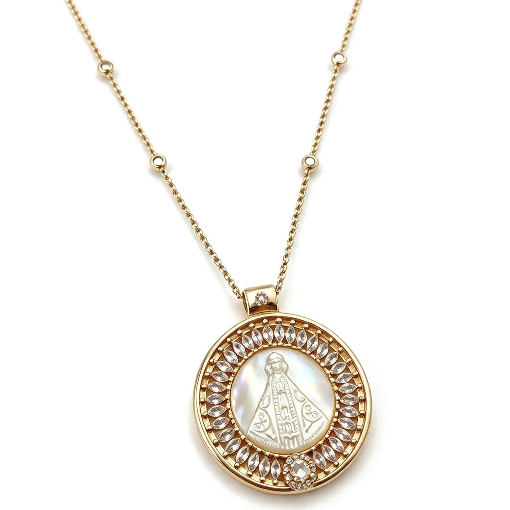 COLAR HVLT MADRE PEROLA NOSSA SENHORA APARECIDA