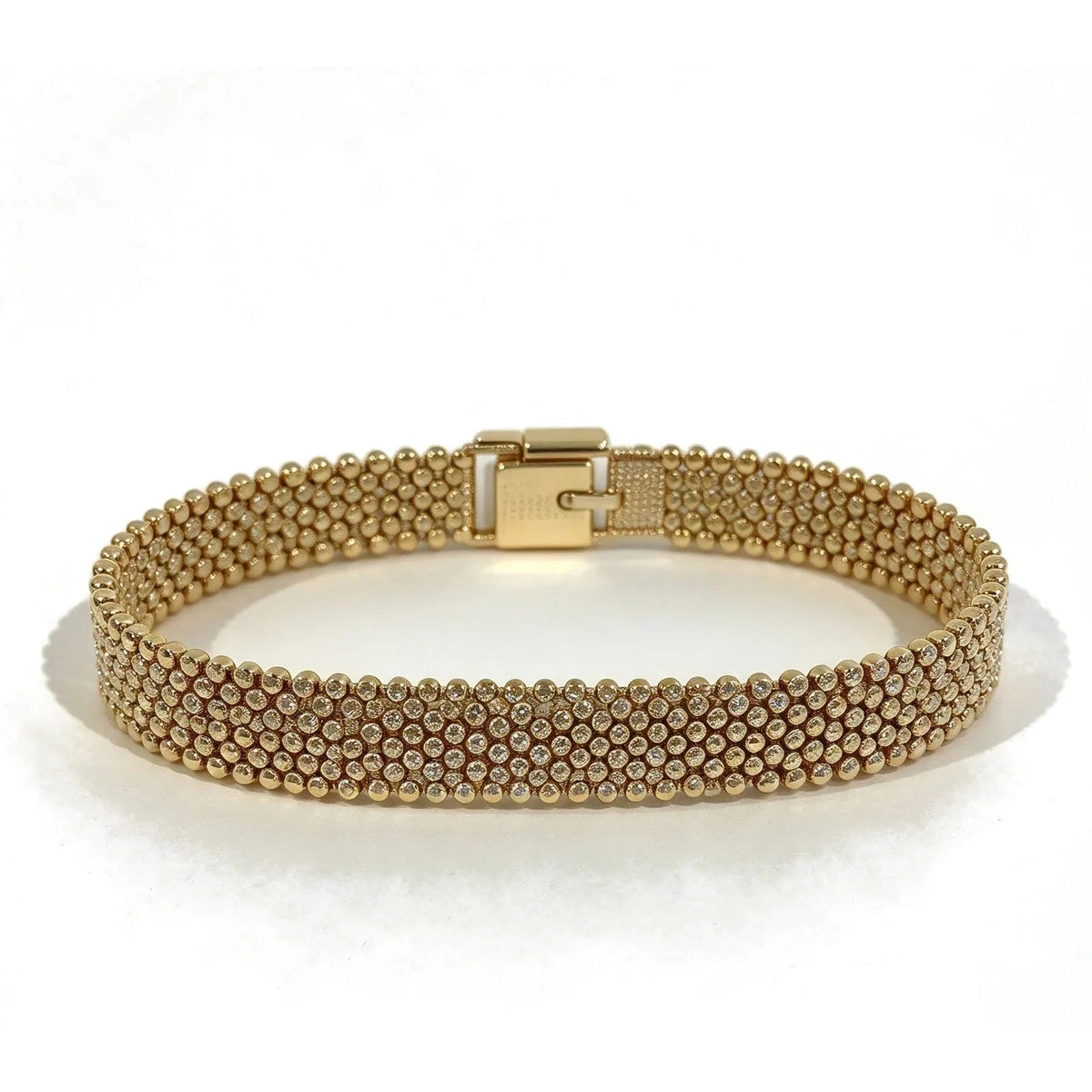 PULSEIRA HVLT BOLINHAS LISAS E FECHO ZIRCONIA